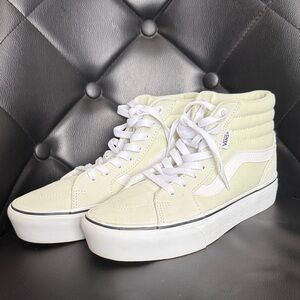 Vans Women's Lime Green High-Top Sneakers